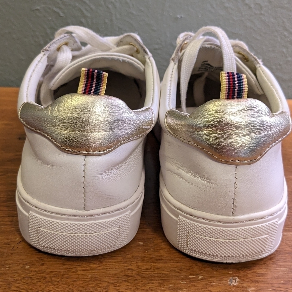 1901 Tige en Cuir White Rainbow stripe Tennis Shoe Size 6 - Picture 3 of 8